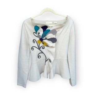 Anthropologie Sleeping On Snow Sweater Blazer
